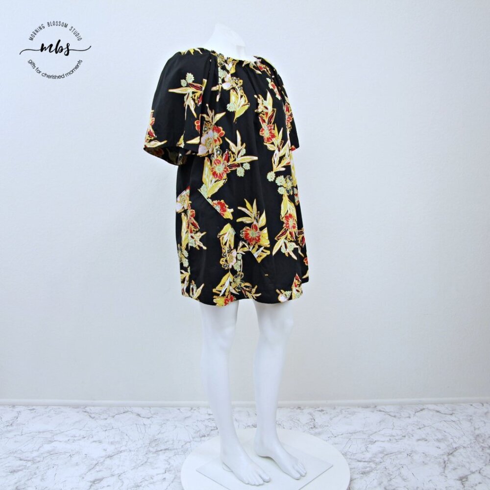 Free People Jodie Floral Printed Tunic Oversized Mini Dress Multicolors Women XS - Picture 3 of 13